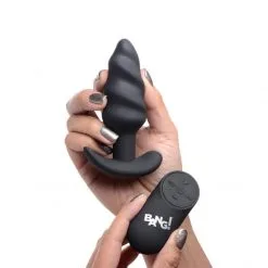 Bang! Plug Anal Vibrant 21X Swirl Télécommandé -Sextoy Soldes plug anal vibrant 21x swirl telecommande 03