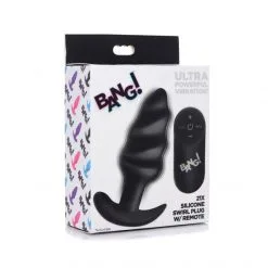 Bang! Plug Anal Vibrant 21X Swirl Télécommandé -Sextoy Soldes plug anal vibrant 21x swirl telecommande 07