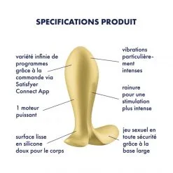 Satisfyer Plug Anal Vibrant Connecté Intensity Plug -Sextoy Soldes plug anal vibrant connecte intensity plug 07