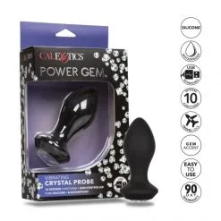 CalExotics Plug Anal Vibrant Crystal Probe Médium/Large -Sextoy Soldes plug anal vibrant crystal probe noir 07