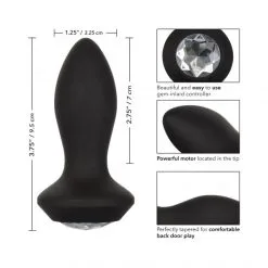 CalExotics Plug Anal Vibrant Crystal Probe Small -Sextoy Soldes plug anal vibrant crystal probe small noir 05