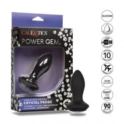 CalExotics Plug Anal Vibrant Crystal Probe Small -Sextoy Soldes plug anal vibrant crystal probe small noir 07