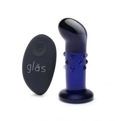 GLÄS Plug Anal Vibrant En Verre G Et P Spot Télécommandé Dotted
