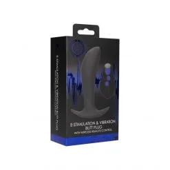Ouch! Plug Anal Vibrant Et E-Stim Télécommandé -Sextoy Soldes plug anal vibrant et e stim telecommande 09