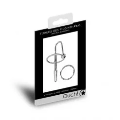 Ouch! Plug Urétral Avec Anneau De Gland Métallique 82 Mm -Sextoy Soldes plug uretral avec anneau de gland metallique 82 mm 03