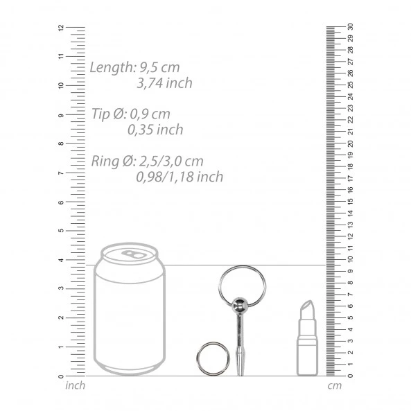 Ouch! Plug Urétral Creux Anneau Métallique 95 Mm 2 Ouch! Plug Urétral Creux Anneau Métallique 95 Mm – Image 2