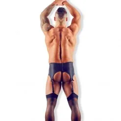 Svenjoyment Porte-Jarretelles Masculin -Sextoy Soldes porte jarretelles masculin noir 05