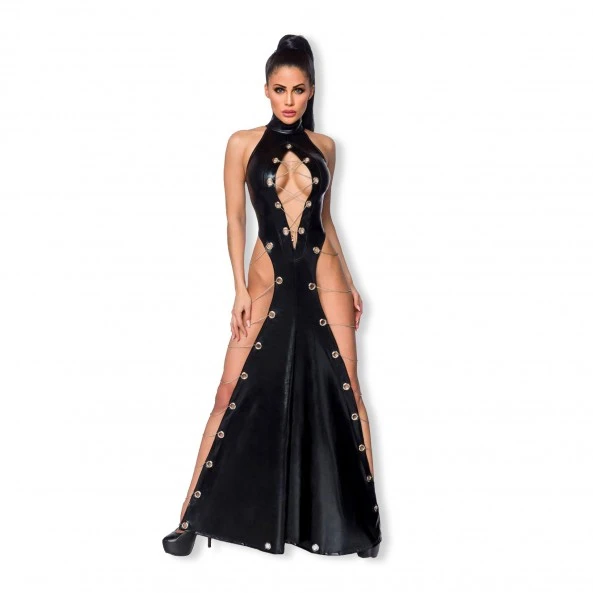 Saresia Robe De Soirée Longue Wetlook 1 Saresia Robe De Soirée Longue Wetlook