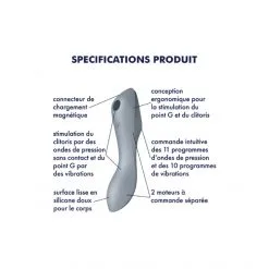 Satisfyer Stimulateur Curvy Trinity 3 -Sextoy Soldes satisfyer curvy trinity 3 gris 03