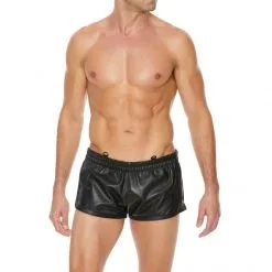UOMO Short En Cuir Versatile 8 UOMO Short En Cuir Versatile -Sextoy Soldes short cuir versatile uomo noir 03