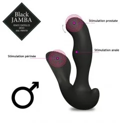 FeelzToys Stimulateur Mixte Télécommandé Black Jamba -Sextoy Soldes stimulateur anal black jamba feelztoys 03