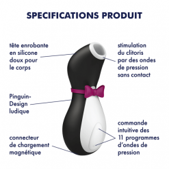 Stimulateur Clitoris Satisfyer Penguin -Sextoy Soldes stimulateur clitoris satisfyer pro penguin 2bis