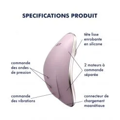 Satisfyer Stimulateur Clitoris Vulva Lover 1 -Sextoy Soldes stimulateur clitoris vulva lover 1 rose 07