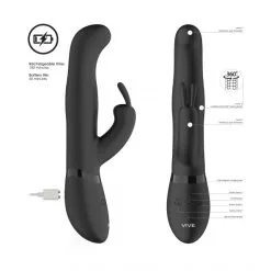 Vive Vibromasseur Rabbit Izara -Sextoy Soldes stimulateur rabbit izara noir 08