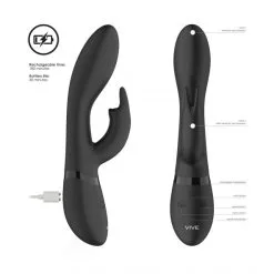 Vive Vibromasseur Rabbit Zosia -Sextoy Soldes stimulateur rabbit zosia noir 08