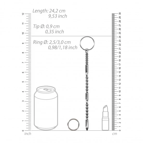 Ouch! Tige à Urètre 3 Paliers Anneau Métallique 242 Mm 2 Ouch! Tige à Urètre 3 Paliers Anneau Métallique 242 Mm – Image 2