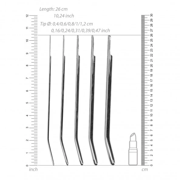 Ouch! Kit 5 Tiges à Urètre Dilatator Métallique Courbée 260 Mm 2 Ouch! Kit 5 Tiges à Urètre Dilatator Métallique Courbée 260 Mm – Image 2