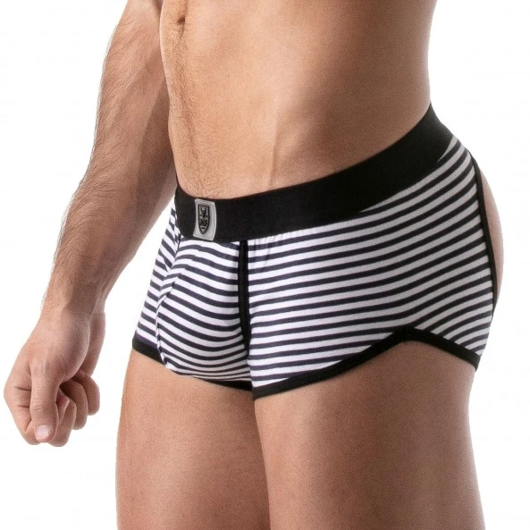TOF Paris Boxer Stripes Push-Up Bottomless 2 TOF Paris Boxer Stripes Push-Up Bottomless – Image 2