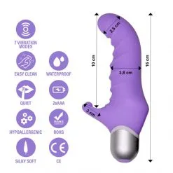 FeelzToys Vibromasseur Fonzie -Sextoy Soldes vibromasseur fonzie feelztoys violet 03