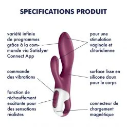 Satisfyer Vibromasseur Rabbit Chauffant Connecté Heated Affair 19 Satisfyer Vibromasseur Rabbit Chauffant Connecté Heated Affair -Sextoy Soldes vibromasseur chauffant connecte heated affair 09