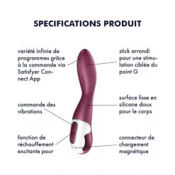 Satisfyer Vibromasseur Chauffant Connecté Heated Thrill 19 Satisfyer Vibromasseur Chauffant Connecté Heated Thrill -Sextoy Soldes vibromasseur chauffant connecte heated thrill 09