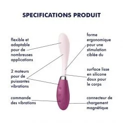 Satisfyer Vibromasseur Multifonction G-Spot Flex 3 -Sextoy Soldes vibromasseur multifonction g spot flex 3 06