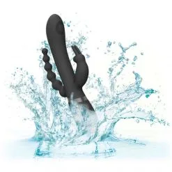 Vive Vibromasseur Rabbit & Anal Rini -Sextoy Soldes vibromasseur rabbit anal rini noir 05