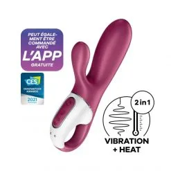 Satisfyer Vibromasseur Rabbit Chauffant Connecté Hot Bunny -Sextoy Soldes vibromasseur rabbit chauffant connecte hot bunny 10