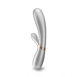 Satisfyer Vibromasseur Rabbit Chauffant Hot Lover -Sextoy Soldes vibromasseur rabbit chauffant hot lover gris 03