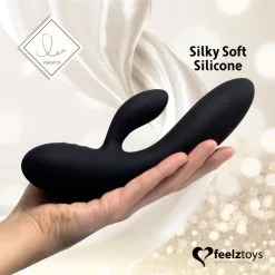 FeelzToys Vibromasseur Rabbit Lea (Glitter) -Sextoy Soldes vibromasseur rabbit lea noir 04